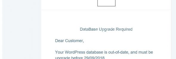 Update WordPress database SCAM – DO NOT OPEN!